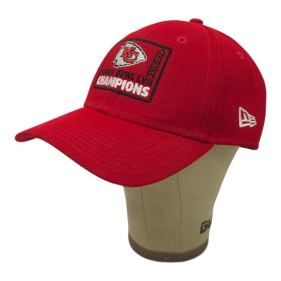 Kansas City Chiefs Super Bowl LVII Champions Strapback Cap Trucker Baseball Hat - Picture 2 of 15